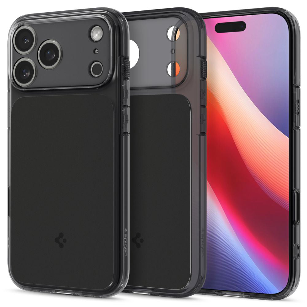 Husa MagSafe pentru Apple iPhone 17 Pro, Spigen, Ultra Hybrid T, Neagra Mata