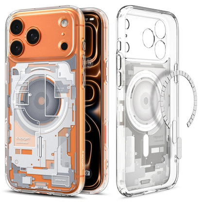 Husa MagSafe pentru Apple iPhone 17 Pro, Spigen, Ultra Hybrid Zero One, Alba