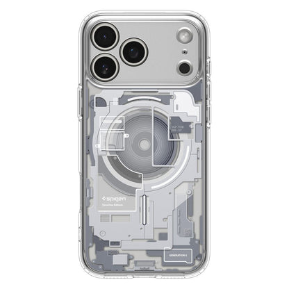 Husa MagSafe pentru Apple iPhone 17 Pro, Spigen, Ultra Hybrid Zero One, Alba