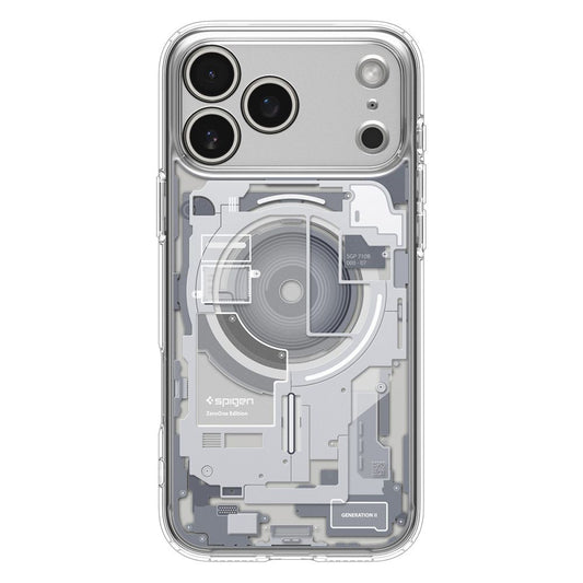 Husa MagSafe pentru Apple iPhone 17 Pro, Spigen, Ultra Hybrid Zero One, Alba