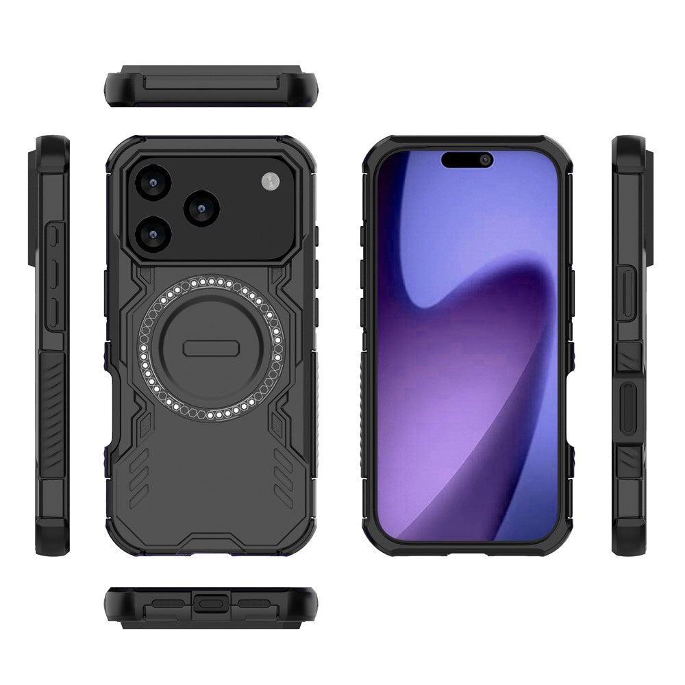 Husa MagSafe pentru Apple iPhone 17 Pro, Techsuit, ArmorMag, Neagra
