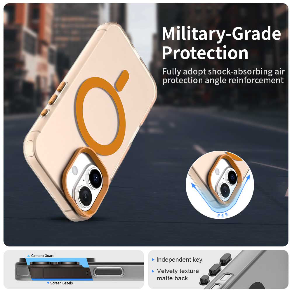 Husa MagSafe pentru Apple iPhone 17 Pro, Techsuit, CandyCase, Portocalie