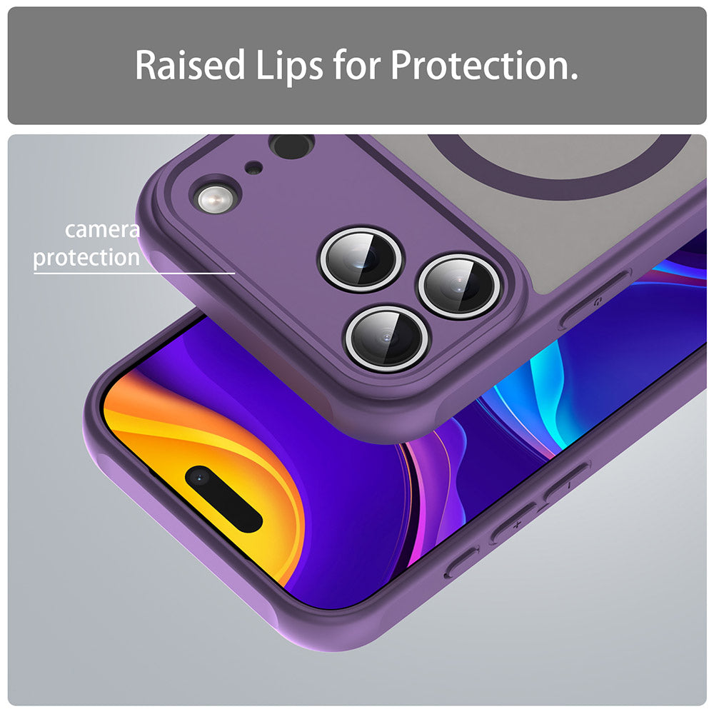 Husa MagSafe pentru Apple iPhone 17 Pro, Techsuit, HaloFrost II, Mov