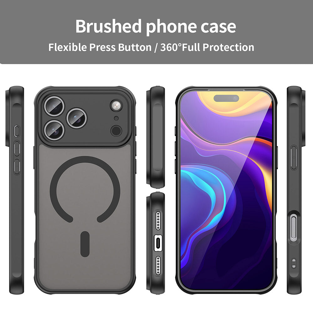 Husa MagSafe pentru Apple iPhone 17 Pro, Techsuit, HaloFrost II, Neagra