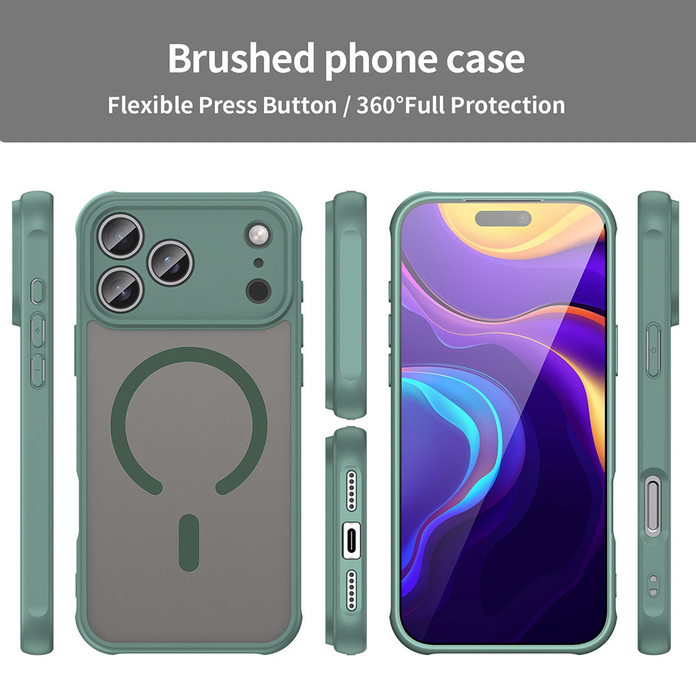 Husa MagSafe pentru Apple iPhone 17 Pro, Techsuit, HaloFrost II, Verde