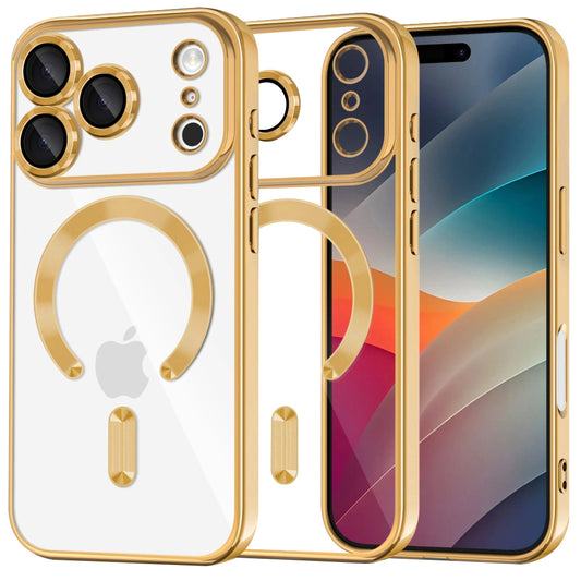 Husa MagSafe pentru Apple iPhone 17 Pro, Techsuit, Luxury Crystal, Aurie
