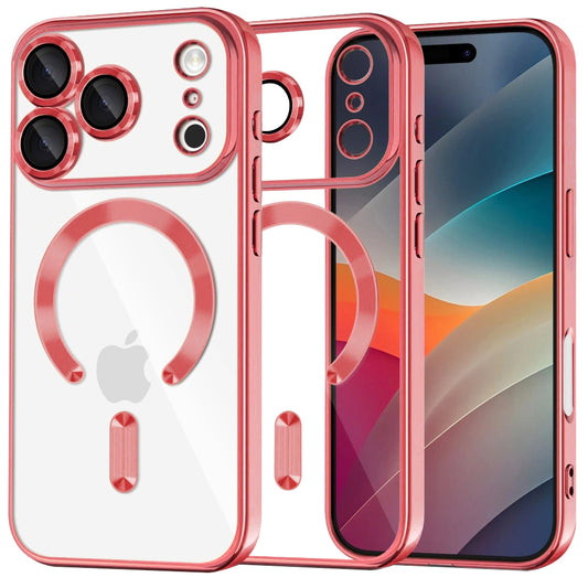 Husa MagSafe pentru Apple iPhone 17 Pro, Techsuit, Luxury Crystal, Rosie