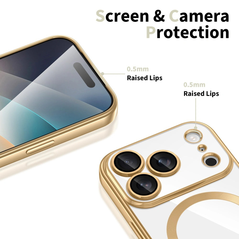 Husa MagSafe pentru Apple iPhone 17 Pro, Techsuit, Luxury Crystal, Verde Inchis