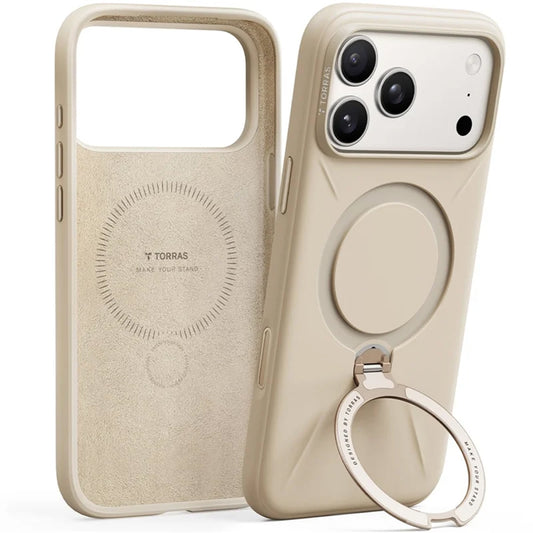 Husa MagSafe pentru Apple iPhone 17 Pro, Torras, QPRO Silicone, Aurie