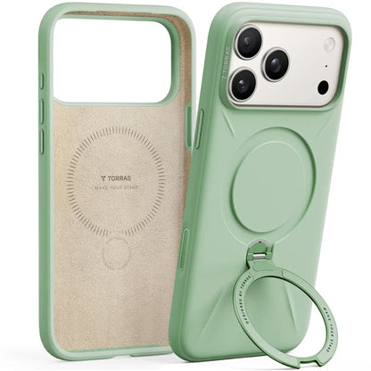 Husa MagSafe pentru Apple iPhone 17 Pro, Torras, QPRO Silicone, Verde Matcha