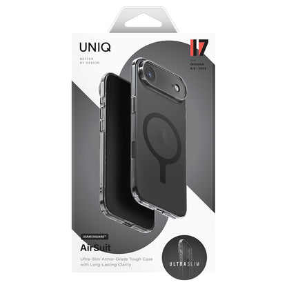 Husa MagSafe pentru Apple iPhone 17 Pro, UNIQ, AirSuit MagClick, Neagra