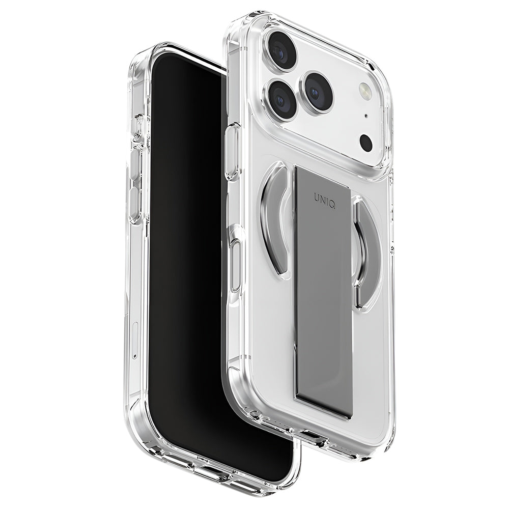 Husa MagSafe pentru Apple iPhone 17 Pro, UNIQ, Heldro Air MagClick, Transparenta Gri