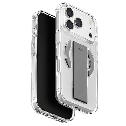 Husa MagSafe pentru Apple iPhone 17 Pro, UNIQ, Heldro Air MagClick, Transparenta Gri