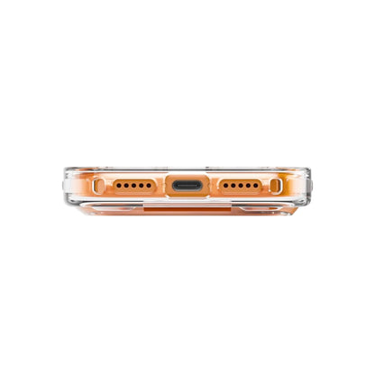 Husa MagSafe pentru Apple iPhone 17 Pro, UNIQ, Heldro Air MagClick, Transparenta Portocalie