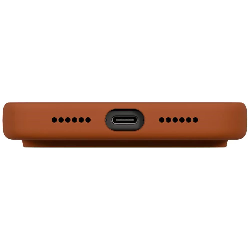 Husa MagSafe pentru Apple iPhone 17 Pro, UNIQ, Lino MagClick, Portocalie Inchis
