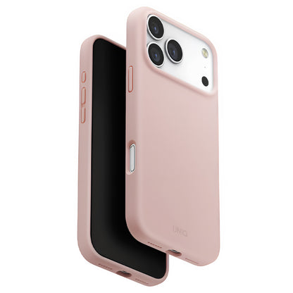 Husa MagSafe pentru Apple iPhone 17 Pro, UNIQ, Lino MagClick, Roz