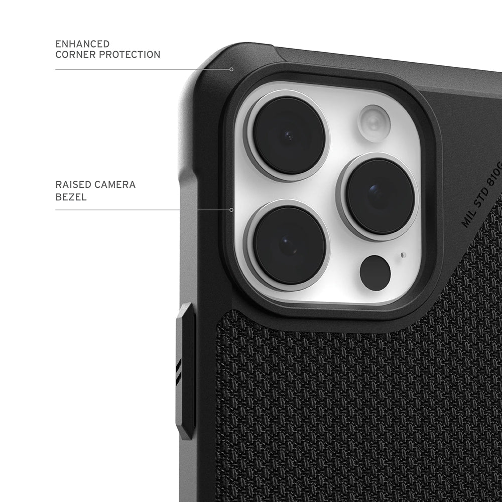 Husa MagSafe pentru Apple iPhone 17 Pro, Urban Armor Gear, Metropolis LT Kevlar, Neagra