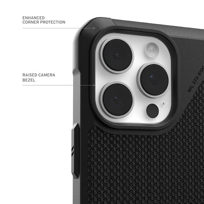 Husa MagSafe pentru Apple iPhone 17 Pro, Urban Armor Gear, Metropolis LT Kevlar, Neagra