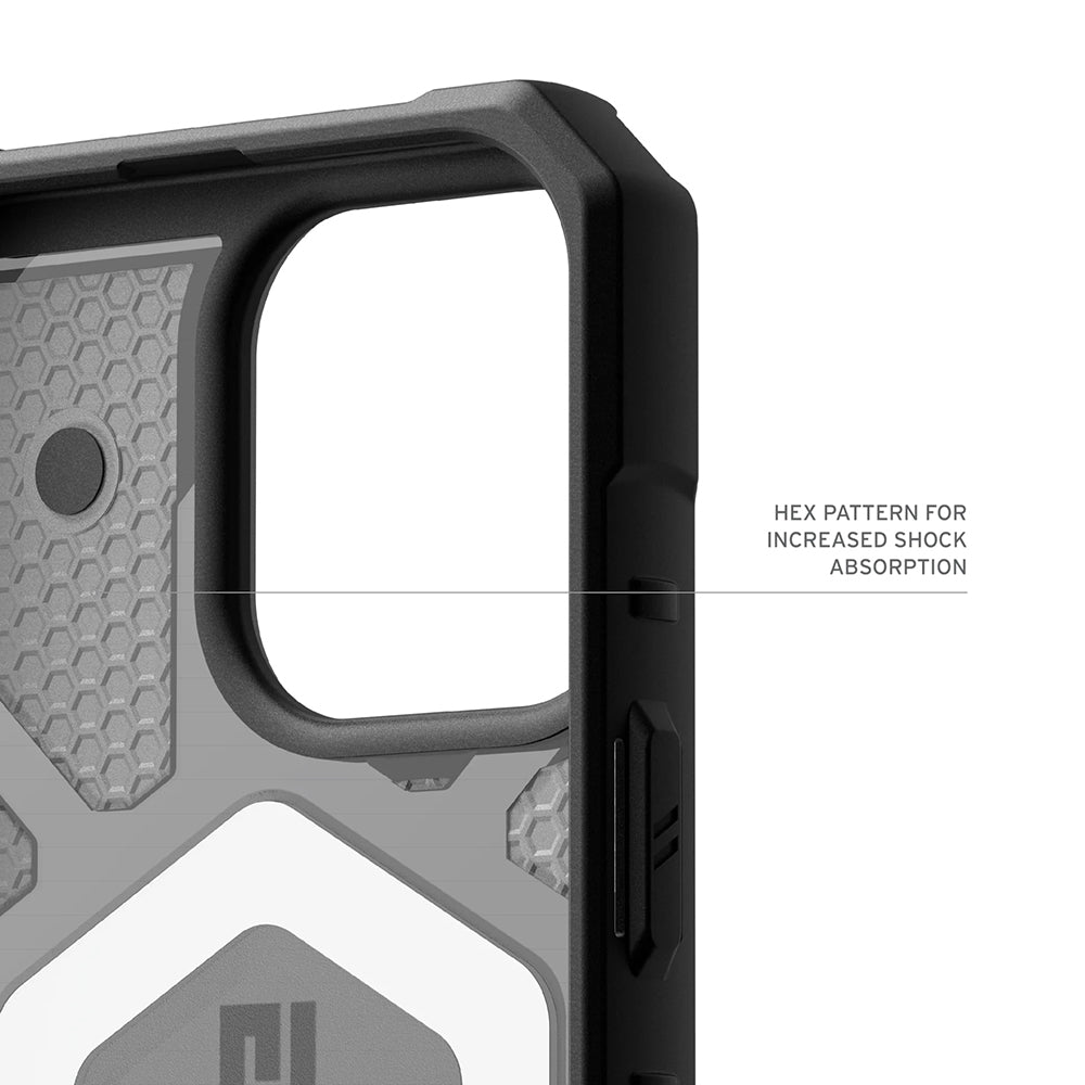 Husa MagSafe pentru Apple iPhone 17 Pro, Urban Armor Gear, Pathfinder Clear, Gri