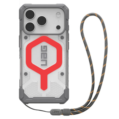 Husa MagSafe pentru Apple iPhone 17 Pro, Urban Armor Gear, Pathfinder Clear with Lanyard, Rosie