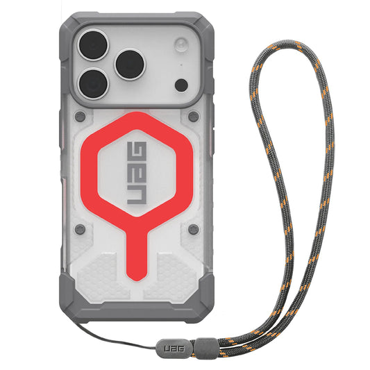 Husa MagSafe pentru Apple iPhone 17 Pro, Urban Armor Gear, Pathfinder Clear with Lanyard, Rosie