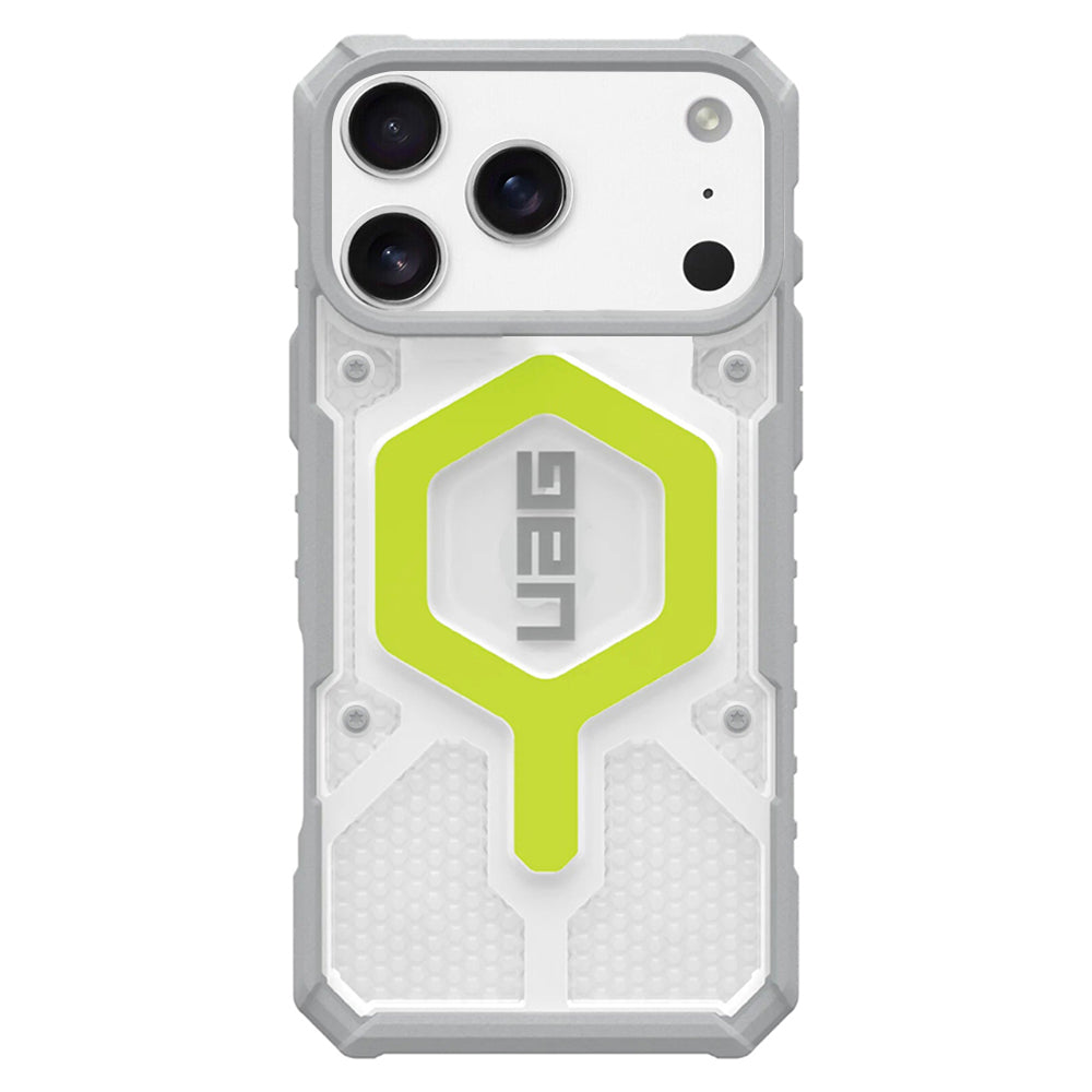 Husa MagSafe pentru Apple iPhone 17 Pro, Urban Armor Gear, Pathfinder Clear, Verde