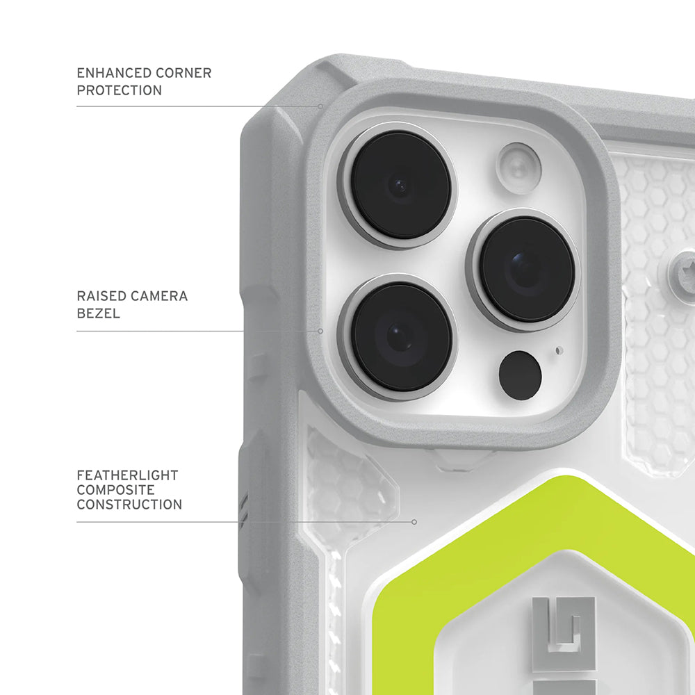 Husa MagSafe pentru Apple iPhone 17 Pro, Urban Armor Gear, Pathfinder Clear, Verde