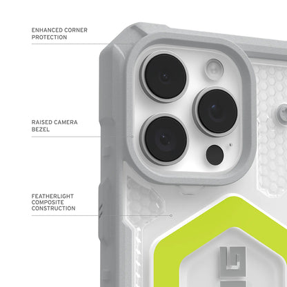 Husa MagSafe pentru Apple iPhone 17 Pro, Urban Armor Gear, Pathfinder Clear, Verde