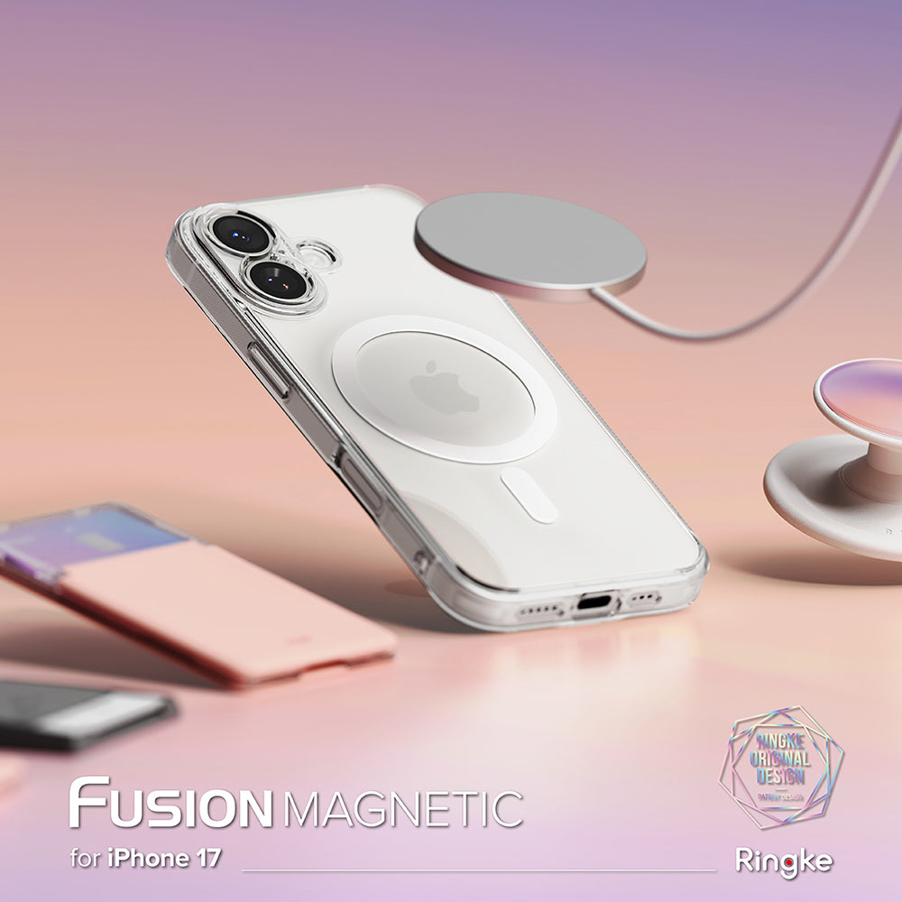 Husa MagSafe pentru Apple iPhone 17, Ringke, Fusion, Transparenta
