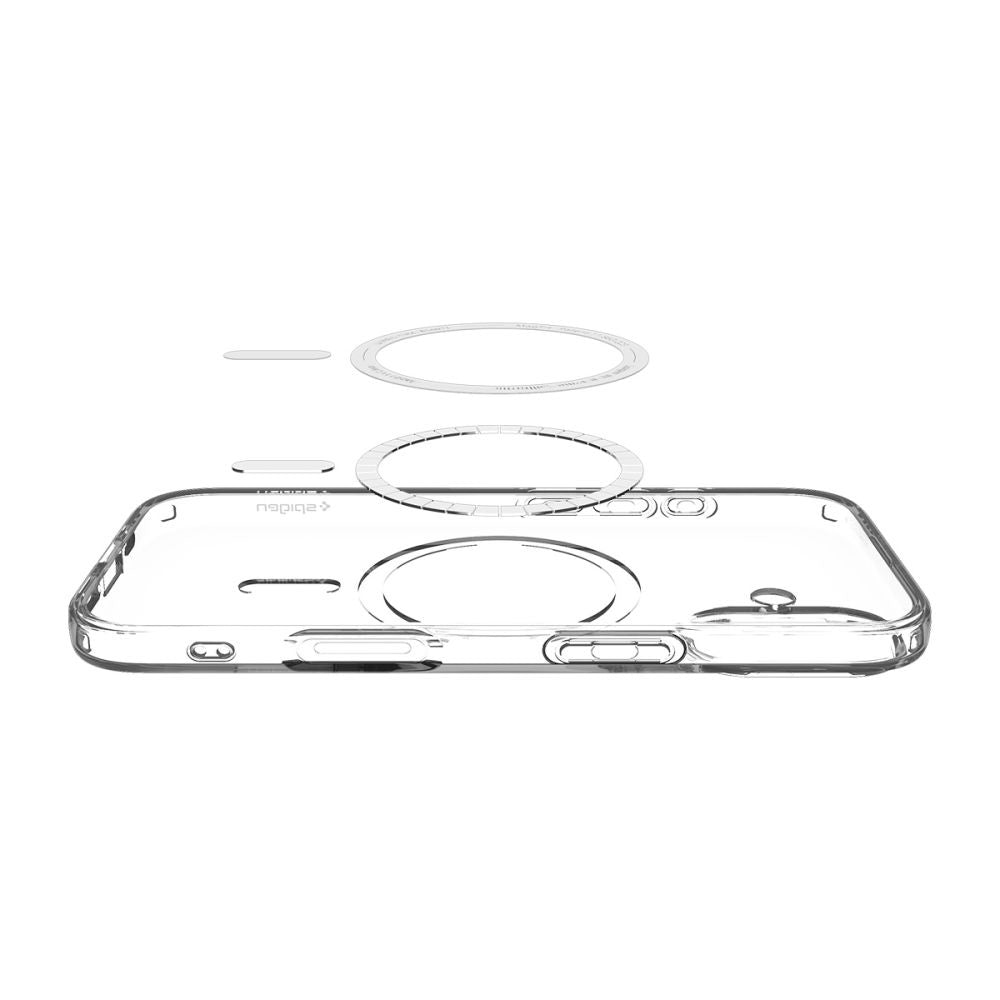 Husa MagSafe pentru Apple iPhone 17, Spigen, Liquid Crystal , Alba