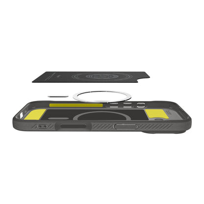 Husa MagSafe pentru Apple iPhone 17, Spigen, Rugged Armor, Gri