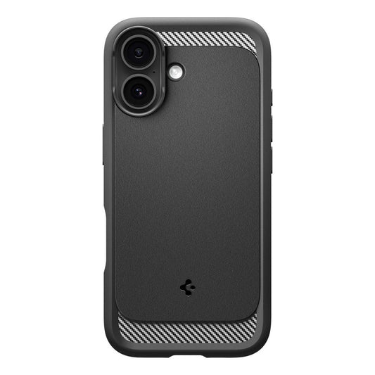 Husa MagSafe pentru Apple iPhone 17, Spigen, Rugged Armor, Neagra Mata