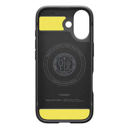Husa MagSafe pentru Apple iPhone 17, Spigen, Rugged Armor, Neagra Mata