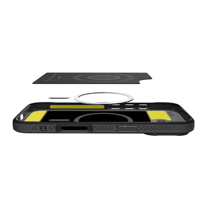 Husa MagSafe pentru Apple iPhone 17, Spigen, Rugged Armor, Neagra Mata