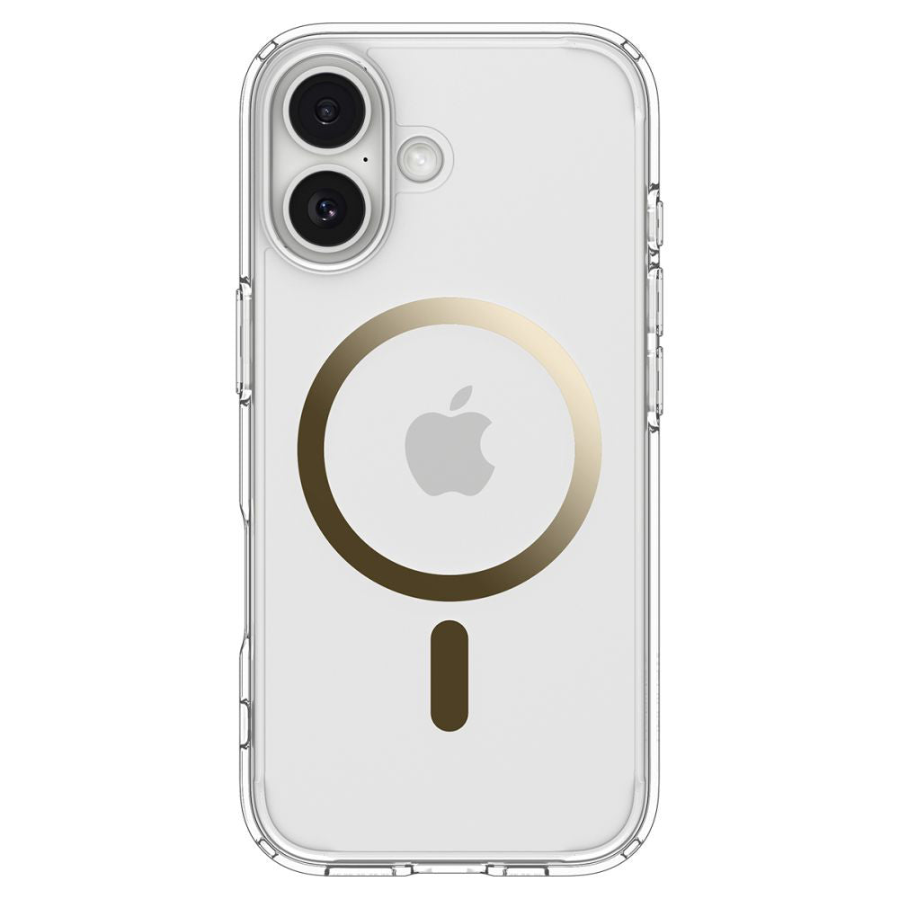 Husa MagSafe pentru Apple iPhone 17, Spigen, Ultra Hybrid, Aurie Transparenta