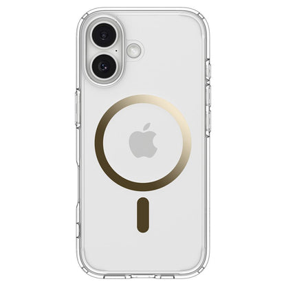 Husa MagSafe pentru Apple iPhone 17, Spigen, Ultra Hybrid, Aurie Transparenta