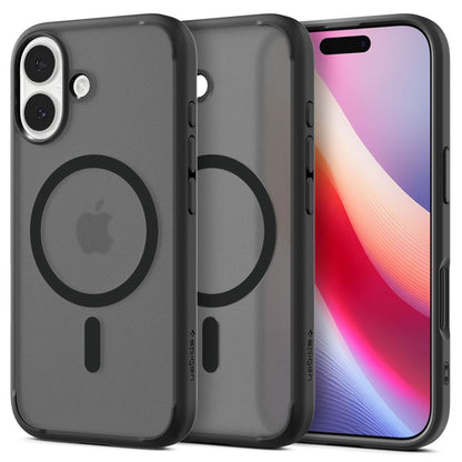 Husa MagSafe pentru Apple iPhone 17, Spigen, Ultra Hybrid, Neagra Satinata