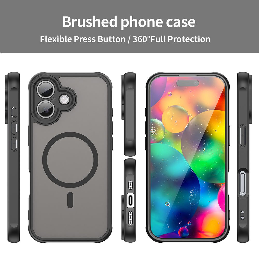 Husa MagSafe pentru Apple iPhone 17, Techsuit, HaloFrost II, Neagra