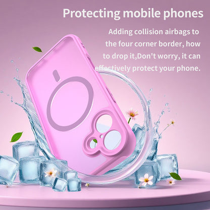 Husa MagSafe pentru Apple iPhone 17, Techsuit, HaloFrost II, Roz