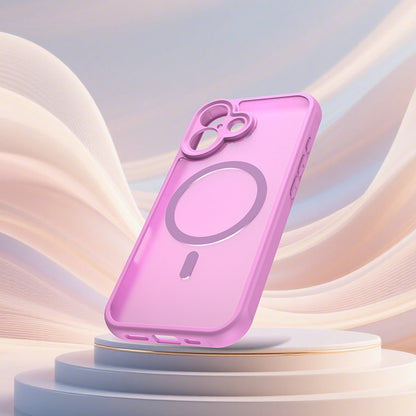Husa MagSafe pentru Apple iPhone 17, Techsuit, HaloFrost II, Roz