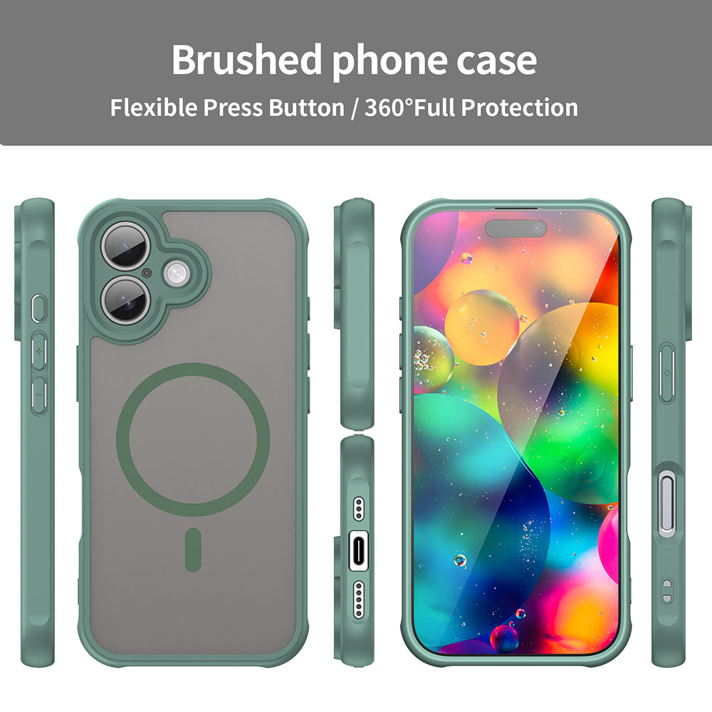 Husa MagSafe pentru Apple iPhone 17, Techsuit, HaloFrost II, Verde