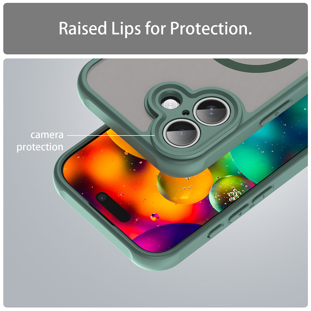 Husa MagSafe pentru Apple iPhone 17, Techsuit, HaloFrost II, Verde