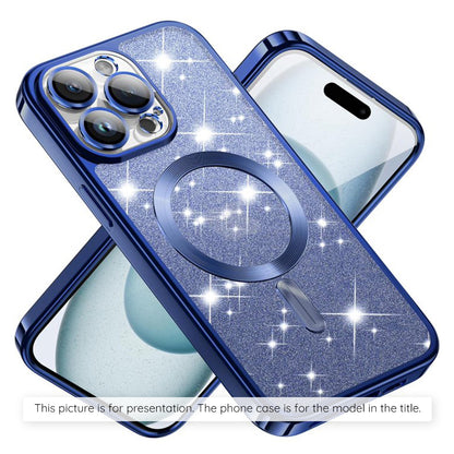 Husa MagSafe pentru Apple iPhone 17, Techsuit, Luxury Glitter, Albastra