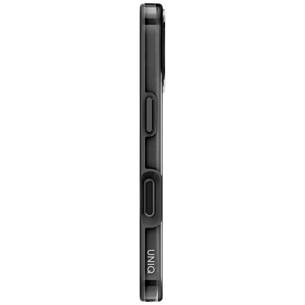 Husa MagSafe pentru Apple iPhone 17, UNIQ, Clario MagClick, Fumurie