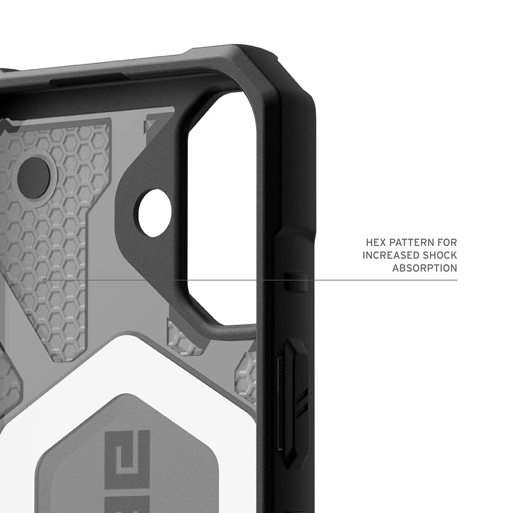 Husa MagSafe pentru Apple iPhone 17, Urban Armor Gear, Pathfinder Clear, Gri