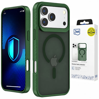Husa MagSafe pentru Apple iPhone 18 Pro / 17 Pro, 3MK, Smoke MagCase, Verde