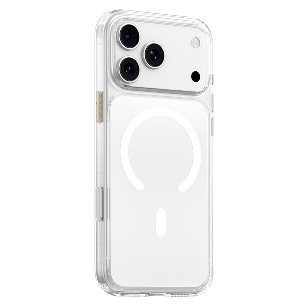 Husa MagSafe pentru Apple iPhone 18 Pro / 17 Pro, Blueo, Crystal+ Anti-Drop, Transparenta