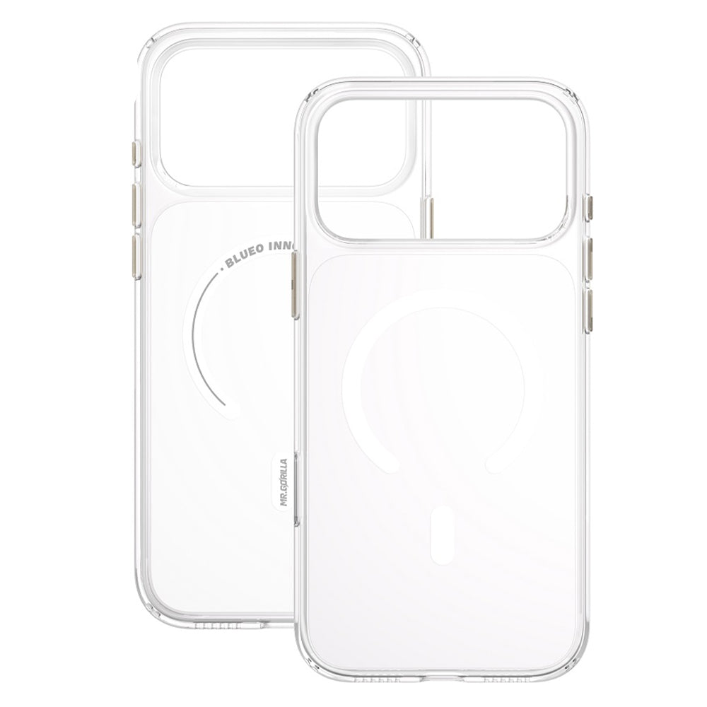 Husa MagSafe pentru Apple iPhone 18 Pro / 17 Pro, Blueo, Crystal+ Anti-Drop, Transparenta