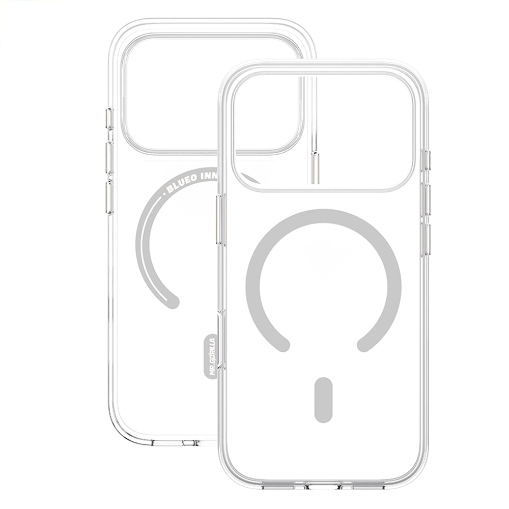 Husa MagSafe pentru Apple iPhone 18 Pro / 17 Pro, Blueo, Crystal Pro Anti-Drop, Transparenta