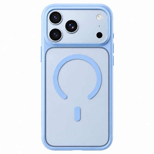 Husa MagSafe pentru Apple iPhone 18 Pro / 17 Pro, Blueo, Skin Friendly Anti-Drop, Albastra Satinata